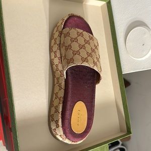 Brand new never worn Gucci sandals… collecting dust on my shelf